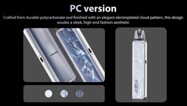 DotPod Lite PC 側板材質設計與電鍍紋路質感展示圖