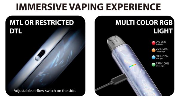DotPod Lite 主機 RGB 吸氣燈與氣流調節特寫圖