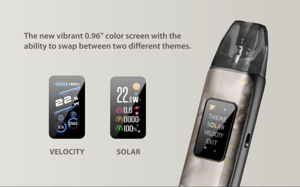 Dotpod Plus 彩色螢幕顯示介面圖（Velocity / Solar）