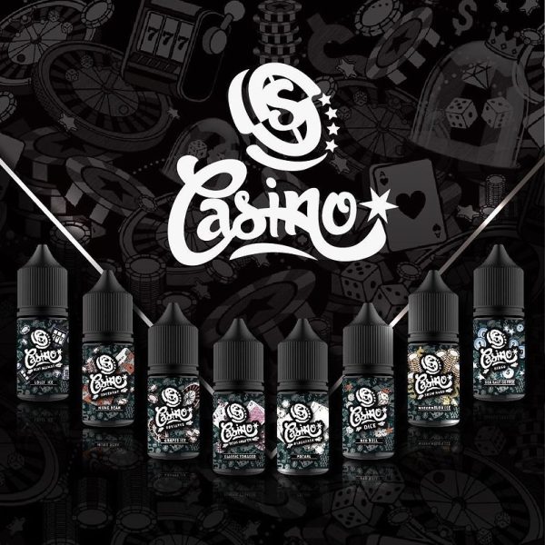 Casino 賭城煙油全系列包裝展示圖｜多款果香與飲品風味電子煙油一覽